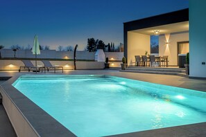 A heated pool