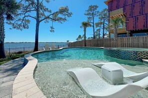A heated pool