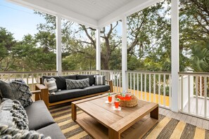 TV, fireplace - Newly Built IOP Home – Pool, Ping Pong, Walk to Beach, Shops & Restaurants (Isle Of Palms)