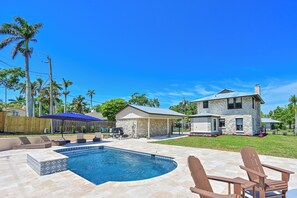 Outdoor pool, a heated pool