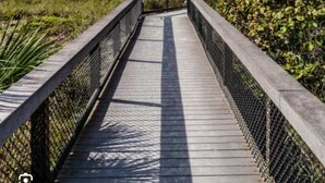 A wooden boardwalk leading to a beach with a clear sky. - Birdsong Pool Retreat - Pet Friendly - 7 Min to Beach (Venice)