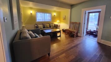 Smart TV, DVD player, books, video library