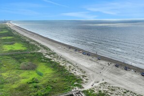 在海滩