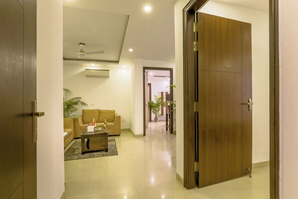 Elite Apartment, Ground Floor | Living area - Quartz -Parfait Street Near Fortis (Gurugram)