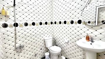 Dutxa, assecador de cabells, tovalloles i paper higiènic