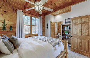 3 bedrooms, desk, iron/ironing board, travel cot