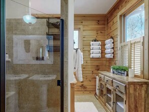 Hair dryer, towels