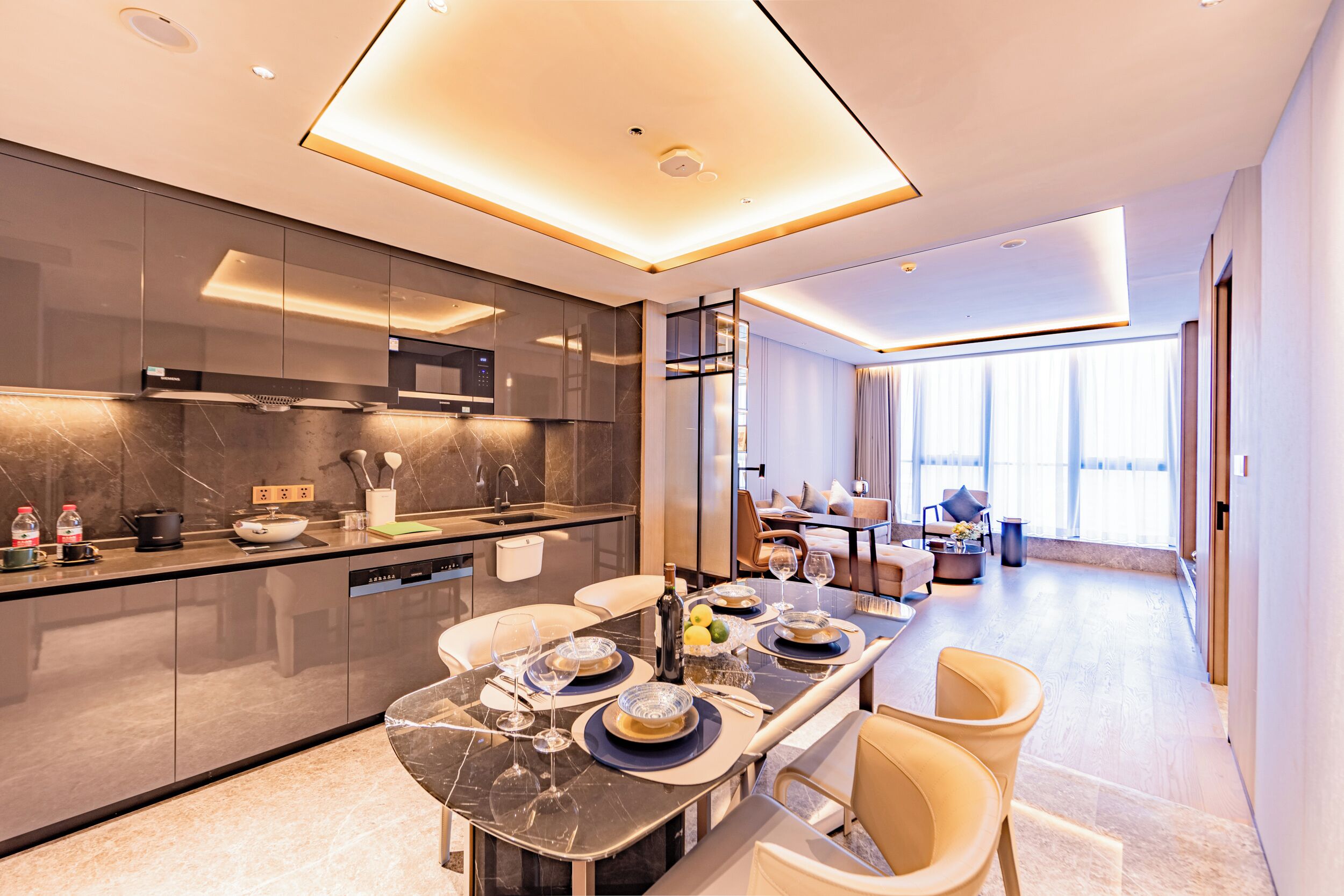 Luxury Condo, City View | Living area | LCD TV
