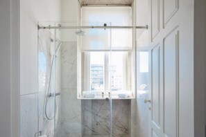Shower, hair dryer