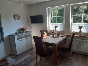 Dining - Holiday Apartment 'Zur Basemicke' with Private Terrace and Wi-Fi (Nordenau)