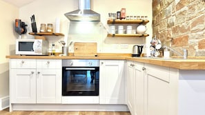 Fridge, microwave, oven, electric kettle