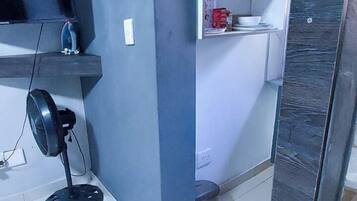 Mini-fridge, microwave