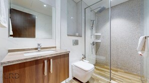 Douche, séchoir à cheveux