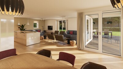 Detached group accommodation for up to 14 people