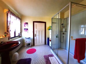 Shower, hair dryer, towels, soap - Birstein in the Vogelsberg Beautiful 70 square meter apartment good for 2 adults + children (Birstein)
