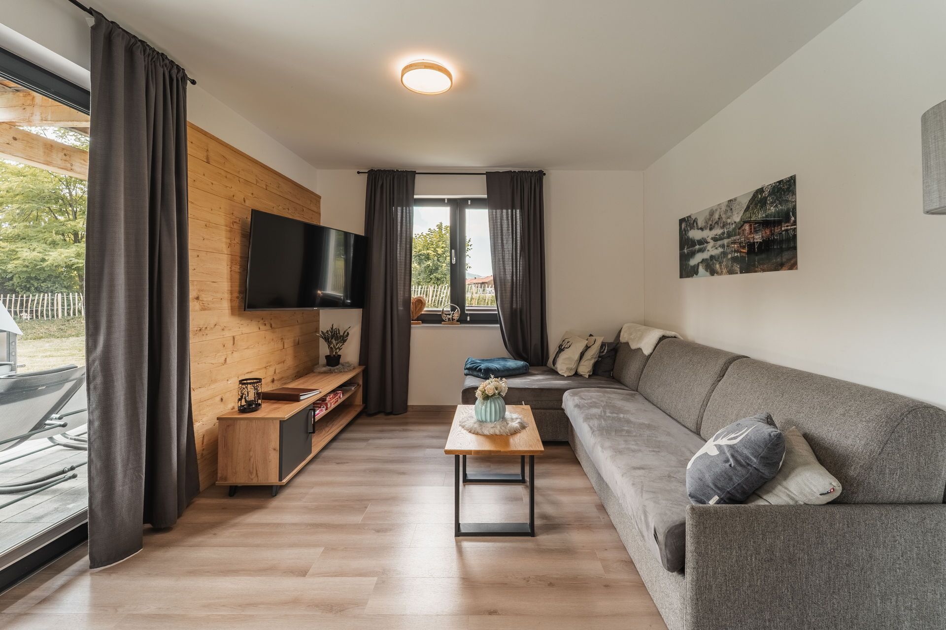 Smart TV, fireplace