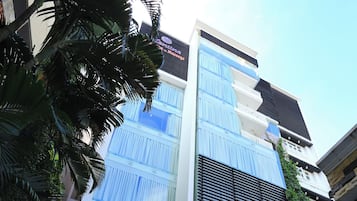 Façana frontal de l'allotjament