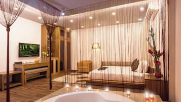 Habitació doble de luxe | Minibar, caixa forta a l'habitació, cortines opaques i wifi gratuïta