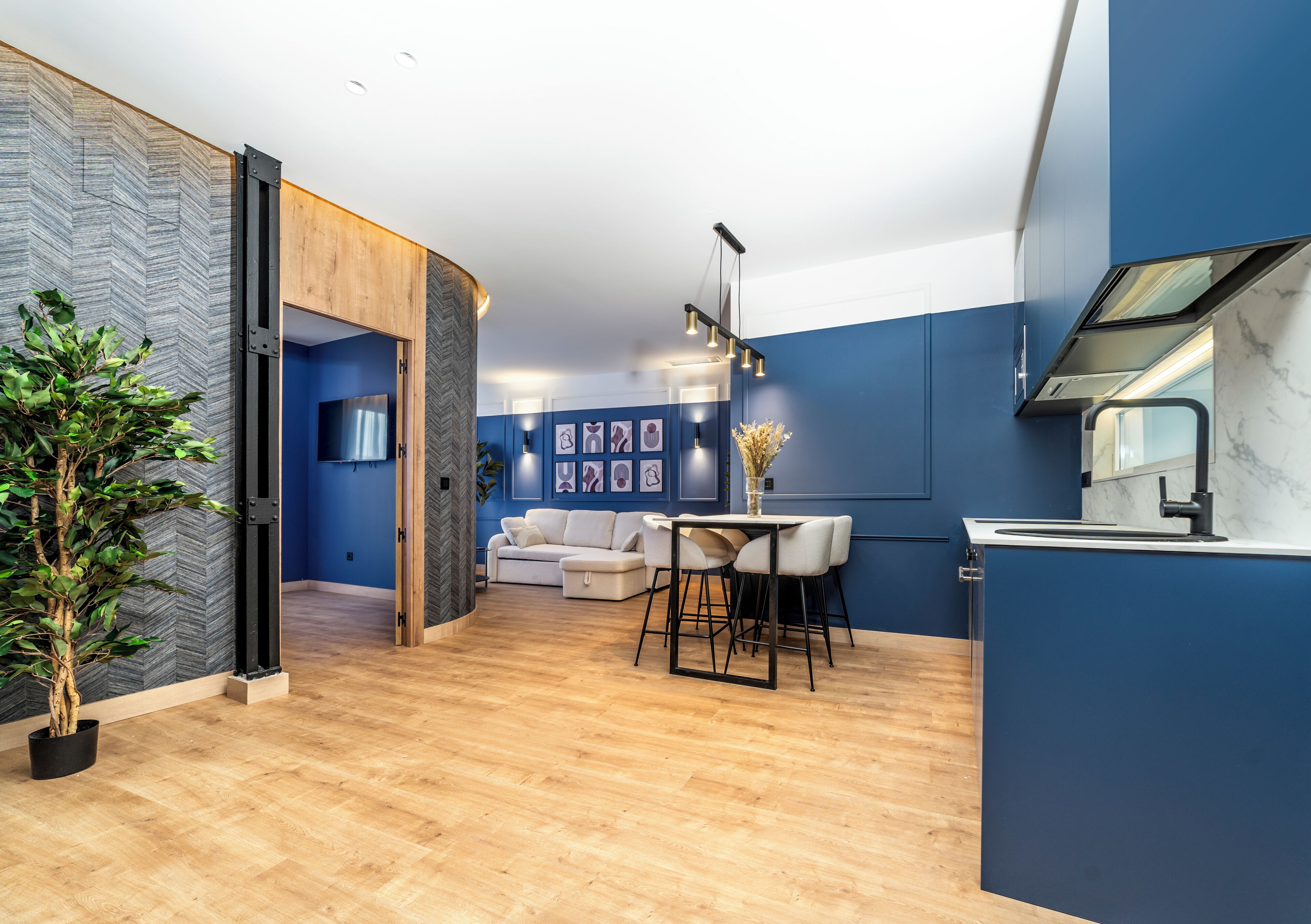 Superior Apartment, City View | Living area | Flat-screen TV