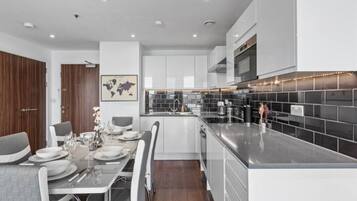 Microwave, oven, stovetop, dishwasher