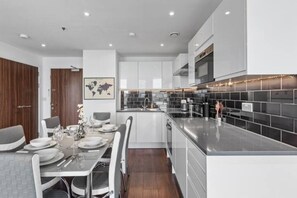 Microwave, oven, stovetop, dishwasher