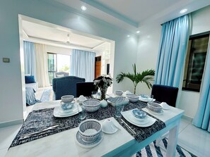 Căn hộ Executive, 2 phòng ngủ | 2 phòng ngủ, bộ trải giường bằng vải cotton Ai Cập