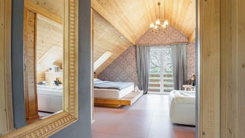 Estúdio família, vista para a montanha, ao lado da montanha (Spalnica Luxury Suite) | Wi-Fi de cortesia, roupa de cama