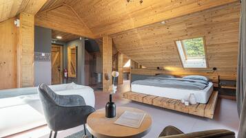 Familienstudio, Bergblick, Bergseite (Spalnica Luxury Suite) | Kostenloses WLAN, Bettwäsche
