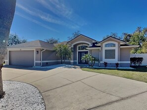Exterior - Pet-Friendly Home with Private Pool, Fenced Yard + Near the Beach! (Palm Coast)