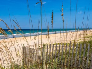 Guests can enjoy access to the beach from this property.