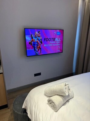 Deluxe Apartment, Courtyard View | Television