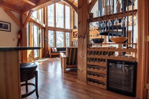 Fireplace, books - Architects Dream Home Overlooking Picturesque Lake Champlain (Keeseville)