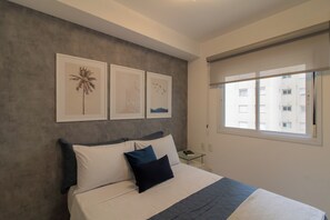 1 slaapkamer, een strijkplank/strijkijzer, wifi, beddengoed