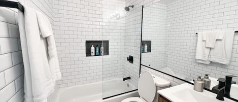 Hair dryer, towels