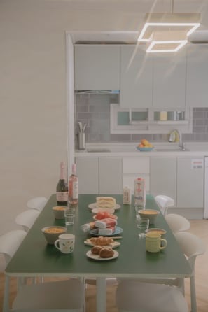 Suite (non-Korean nationals only) | Private kitchen | Fridge, microwave, stovetop, cookware/dishes/utensils - Wave House (Seoul)
