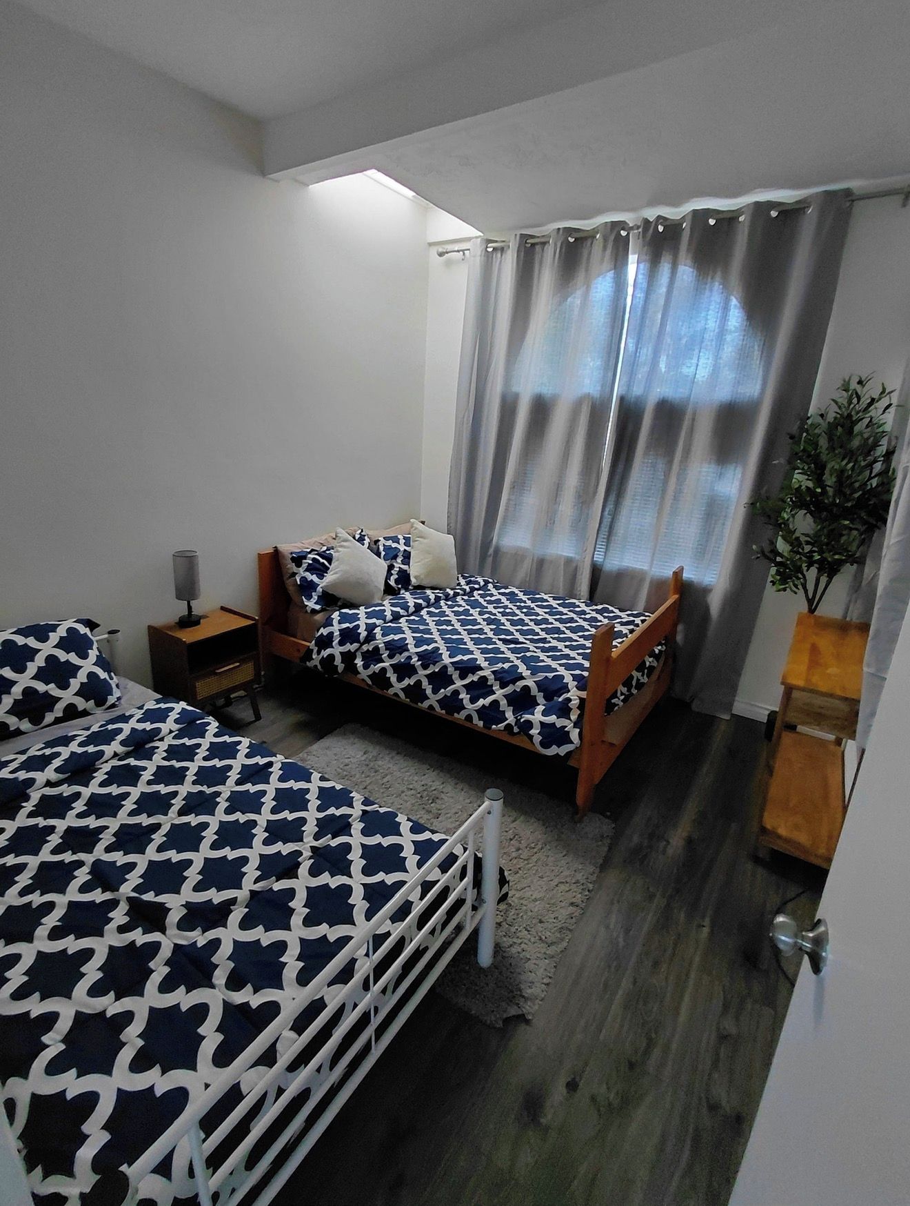 Double bed and a single bed 