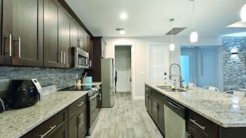 Microwave, oven, stovetop, dishwasher