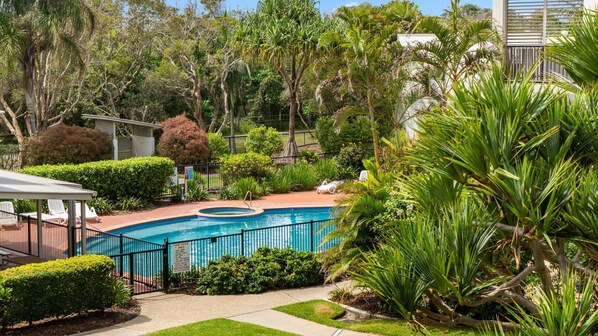 A heated pool