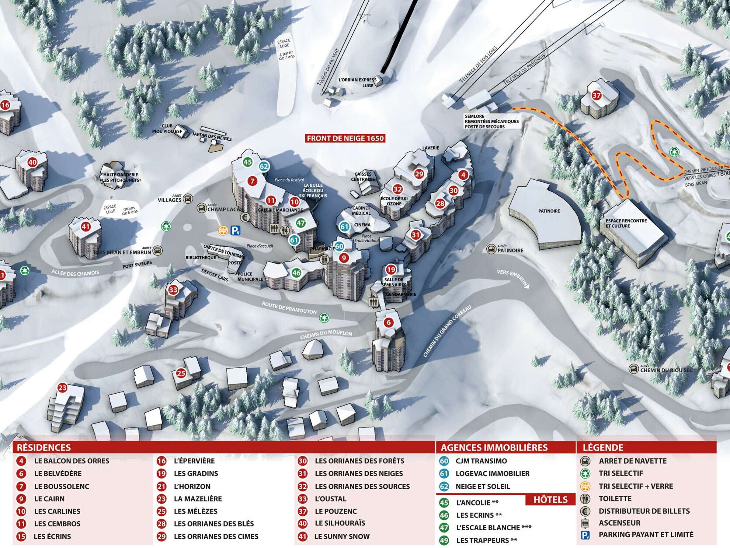Kart over overnattingsstedet