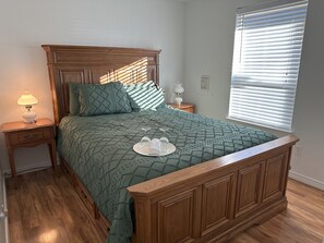 2 bedrooms, in-room safe, iron/ironing board, WiFi