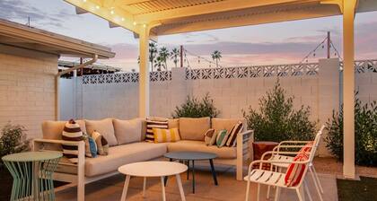 Northview Mid-century Escape Pool Firepit Bocce