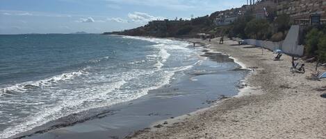 Sun-loungers, beach towels