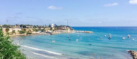 Sun-loungers, beach towels