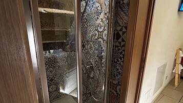 Shower, jetted tub, hair dryer, bidet