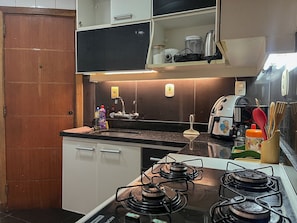 Apartment | Private kitchen | Dining tables - Spacious apartment on Copacabana beach (Rio de Janeiro)