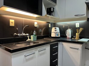 Apartment | Private kitchen | Dining tables - Spacious apartment on Copacabana beach (Rio de Janeiro)
