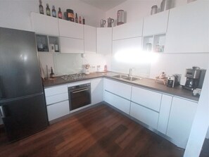 Fridge, oven, stovetop, dishwasher