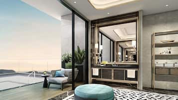Penthouselejlighed (Halong Bay) | 1 soveværelse, gratis produkter i minibaren