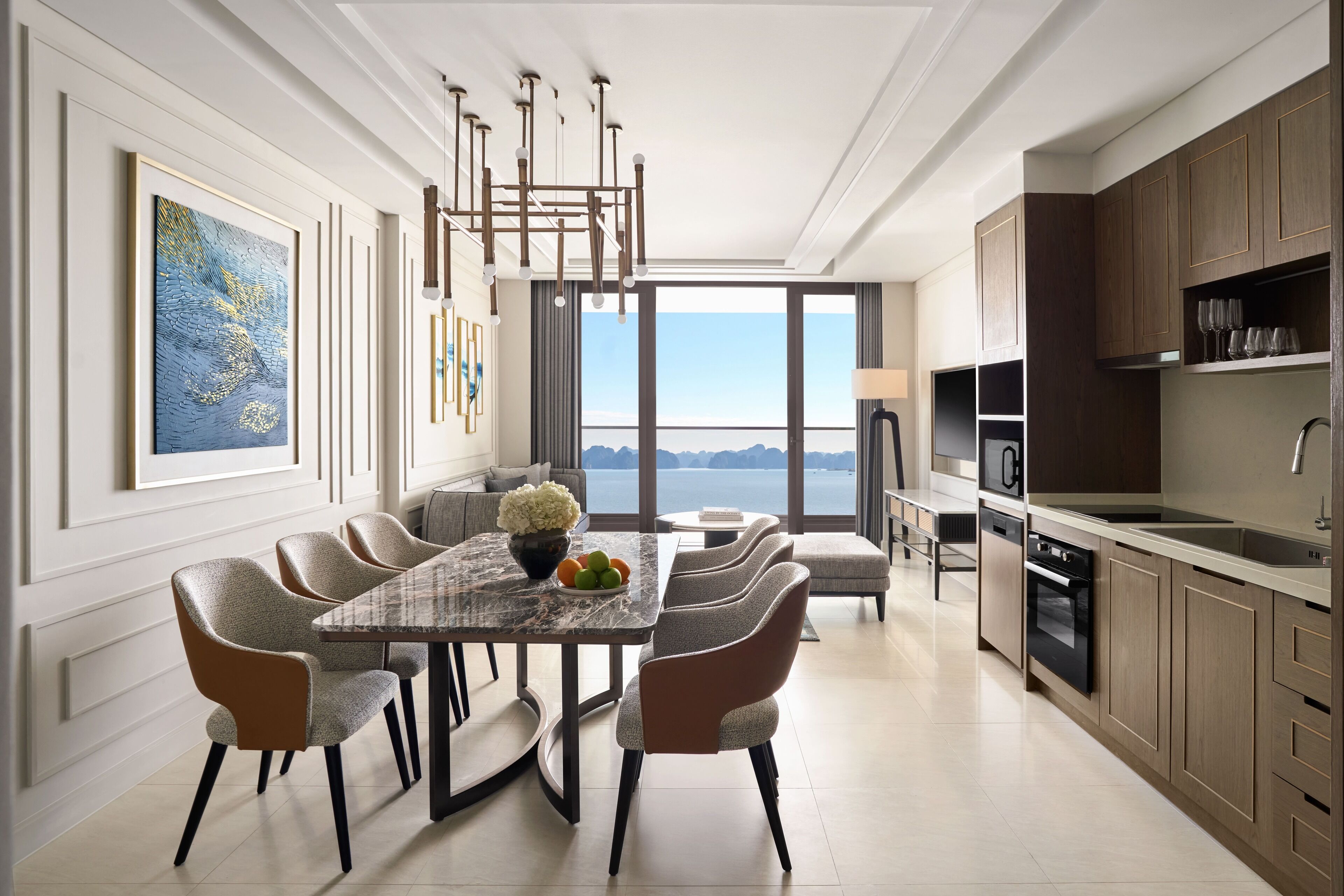 Rom, 2 soverom, utsikt mot bukt (Residence, Halong Bay) | Minibarvarer (inkludert), skrivebord for bærbar PC og blendingsgardiner