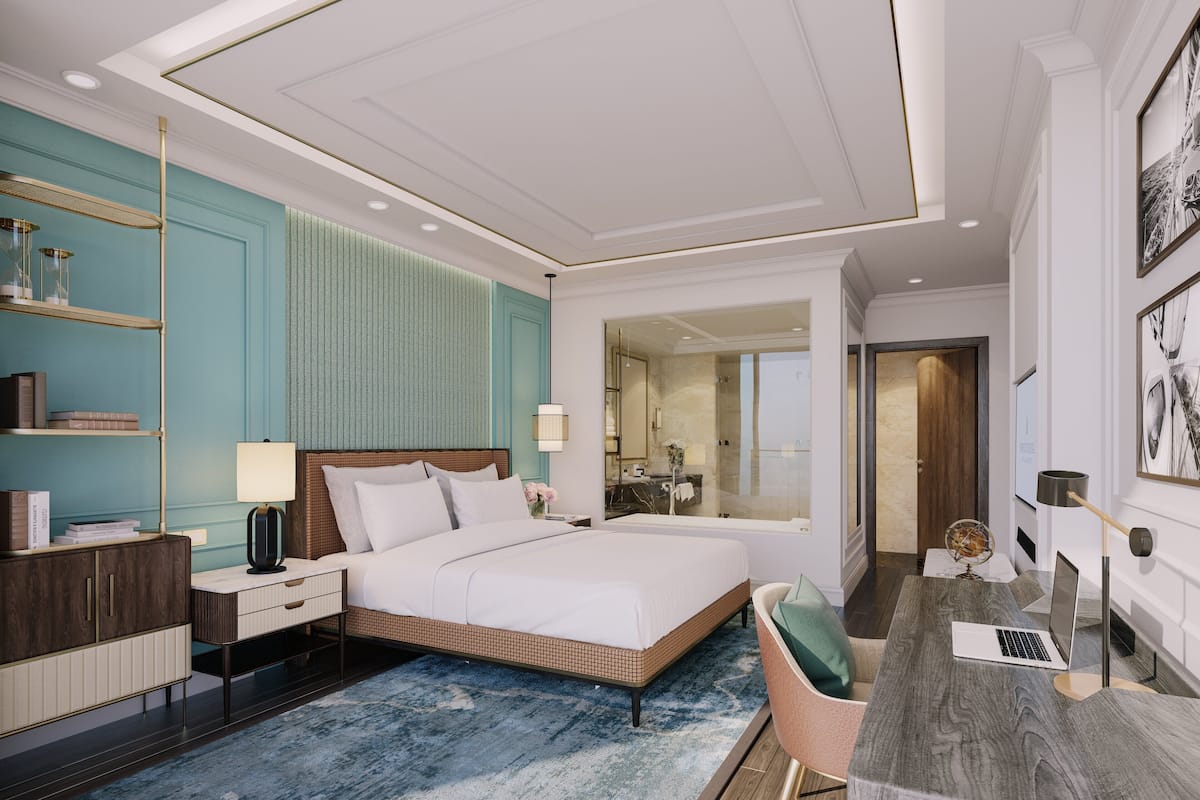 Free minibar items, laptop workspace, blackout curtains, soundproofing